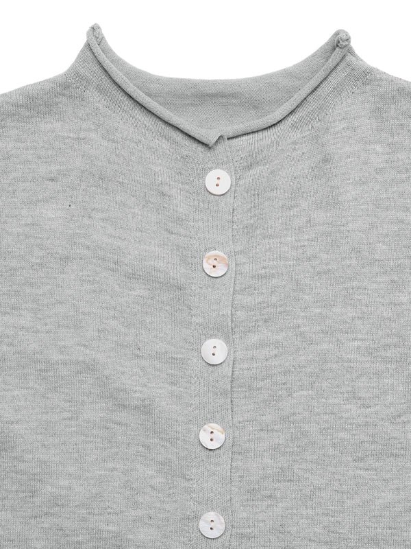 Gebreid vest met knopen en ronde hals