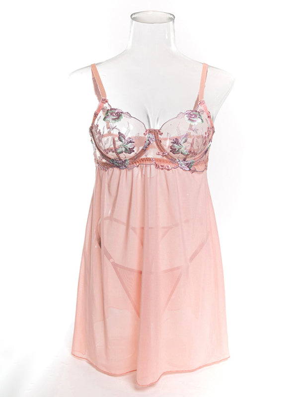 Floral Lace Embroidered Bra & Panty Set