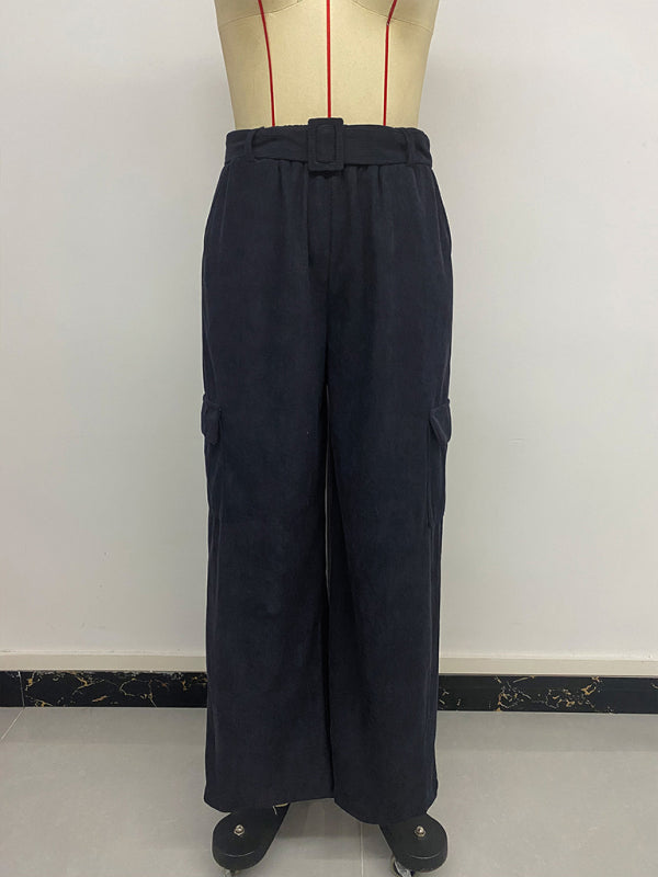 Corduroy Wide-Leg Pants
