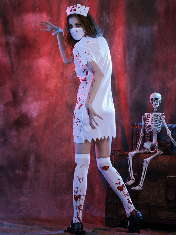 Bloody Nurse Halloween Costume for Women