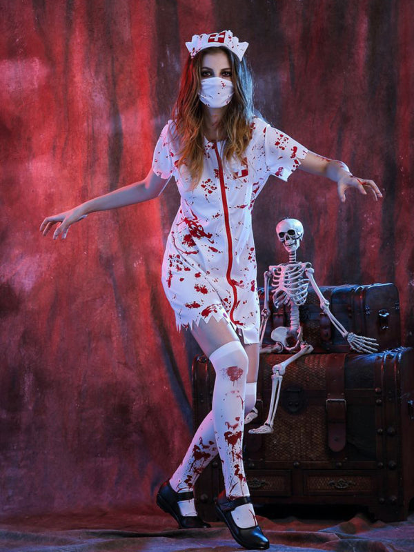 Bloody Nurse Halloween Costume for Women