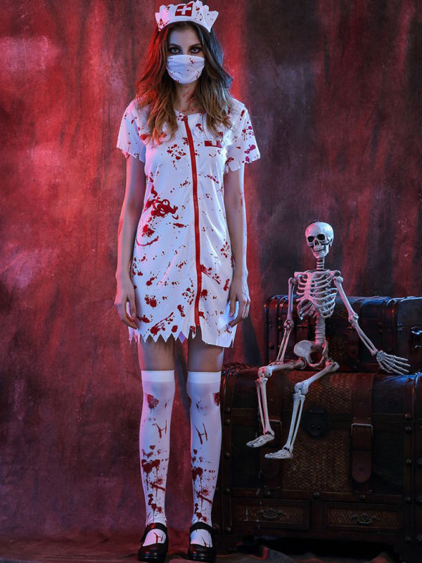 Bloody Nurse Halloween Costume for Women