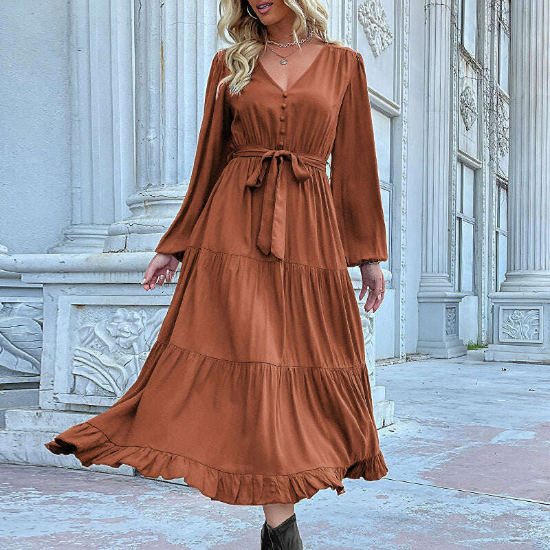 woven-v-neck-pleated-midi-dress-–-romantic-high-waist-with-lantern-sleevessmiling-maria---everything-for-women-34655644