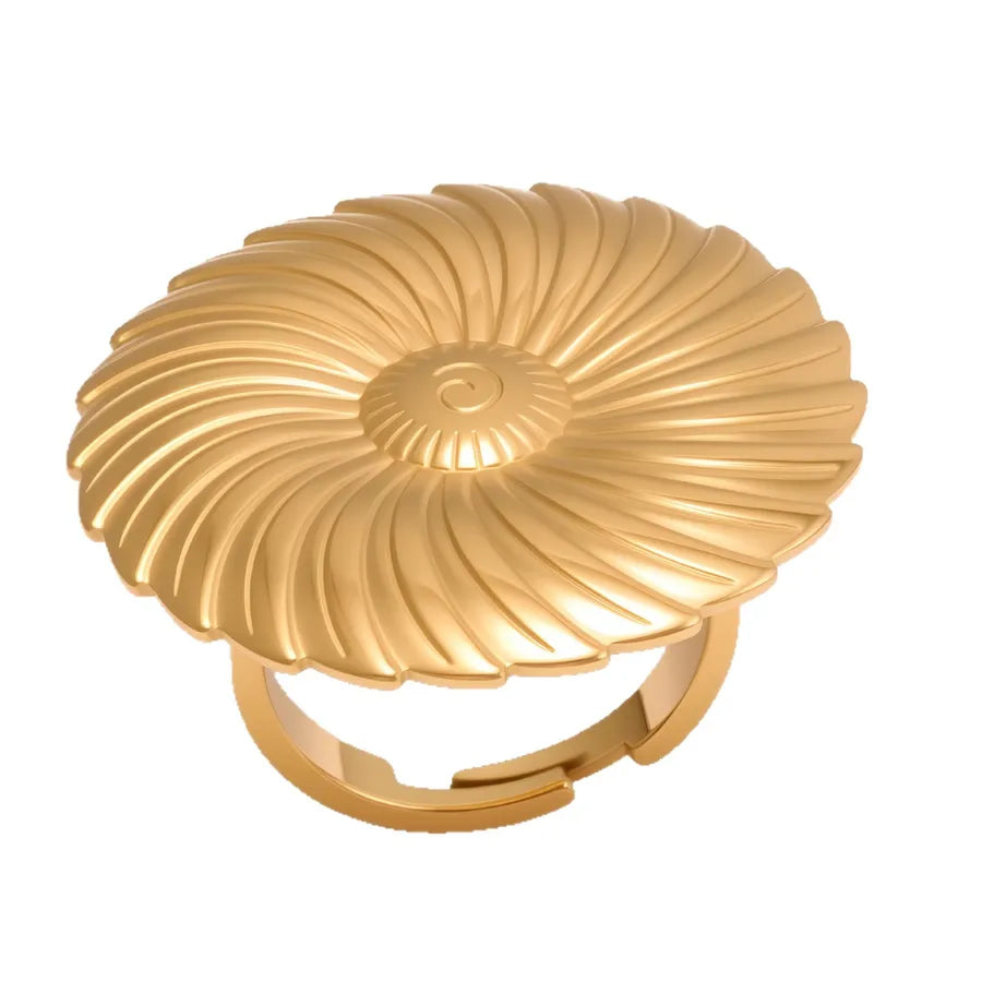 Gold Daisy Open Ring – Stainless Steel