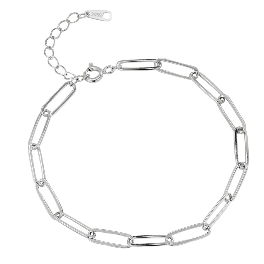 Sterling Silver Oval Chain Bracelet