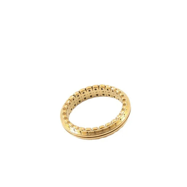 18K Gold Geometric Titanium Steel Ring