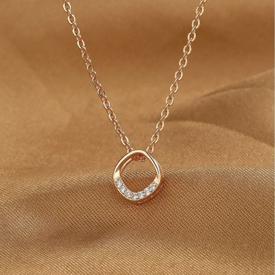 Sterling Silver Geometric Square Pendant Necklace Yellow Gold