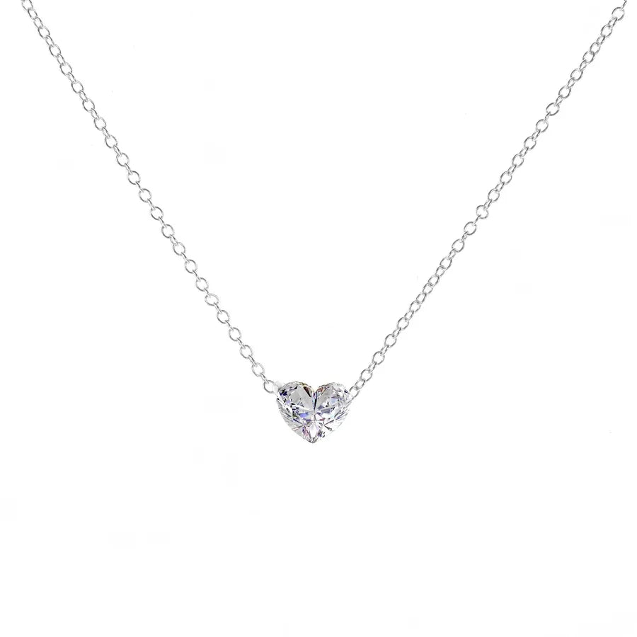 925 Silver Heart Pendant Necklace for Women