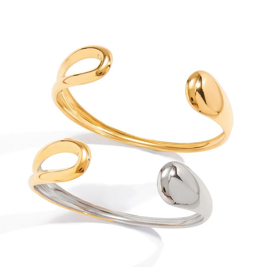 18K Gold PVD Geometric Stainless Steel Bangle