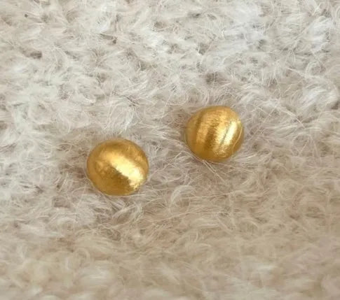 925 Sterling Silver Minimalist Ear Studs Ball Stud Earrings C1134 18K Gold