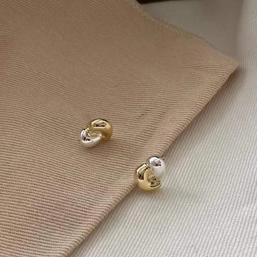 925 Sterling Silver Color Block Stud Earrings