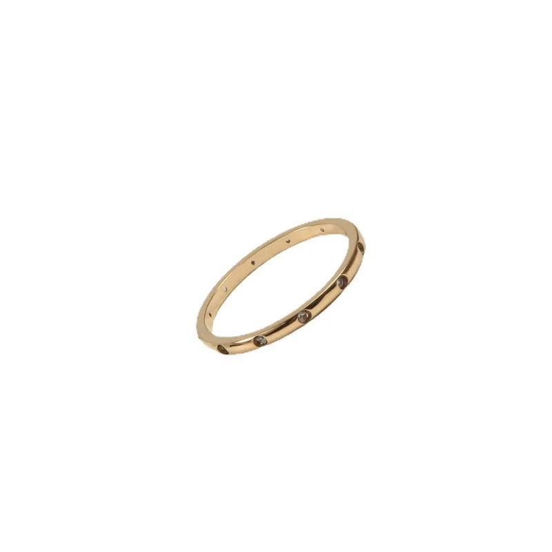 18K Gold Titanium Steel Geometric Ring