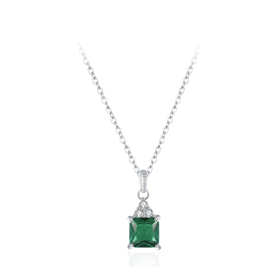Elegant Green Diamond Sterling Silver Jewelry Set TL242 925 Silver