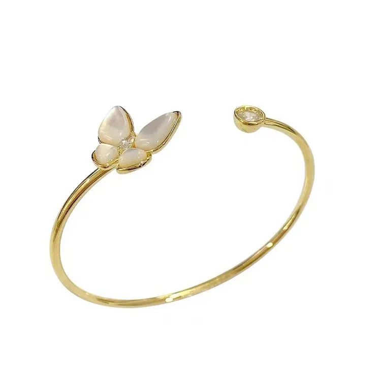 Sterling Silver Butterfly Open Hand Bracelet