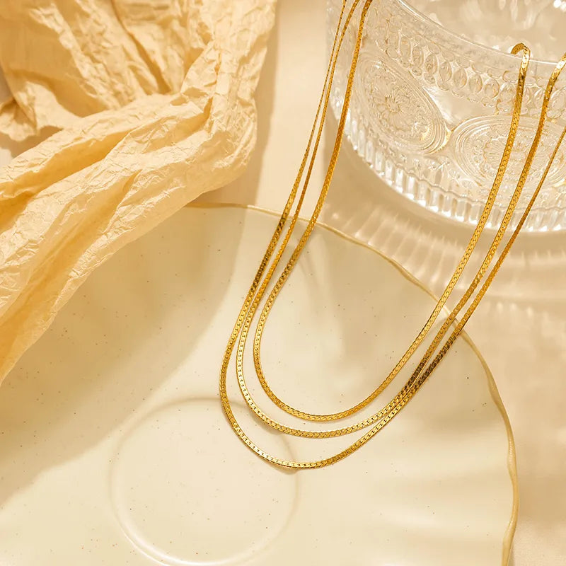 Gold Stainless Steel Chain Necklace