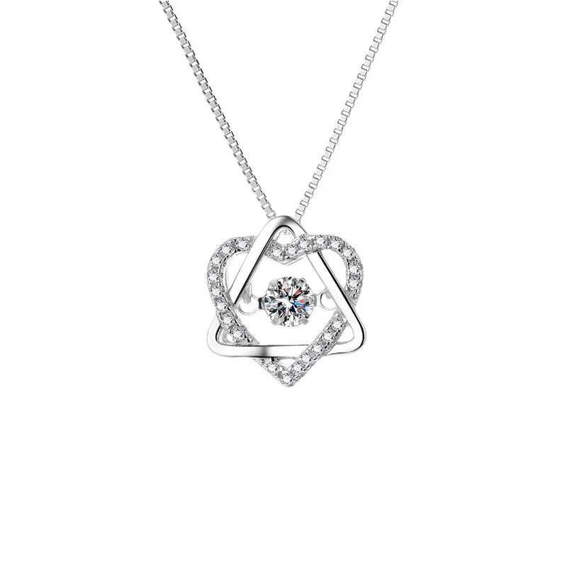 Sterling Silver Moissanite Star Pendant Necklace