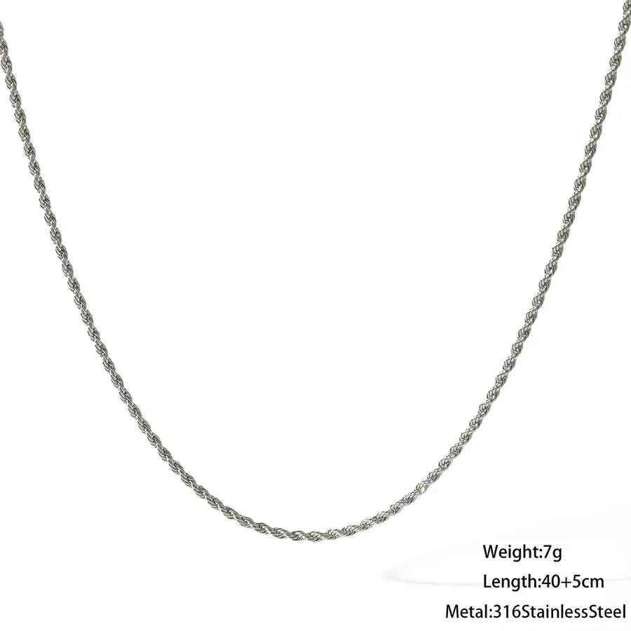 18K Gold Plated Stainless Steel Twist Necklace
