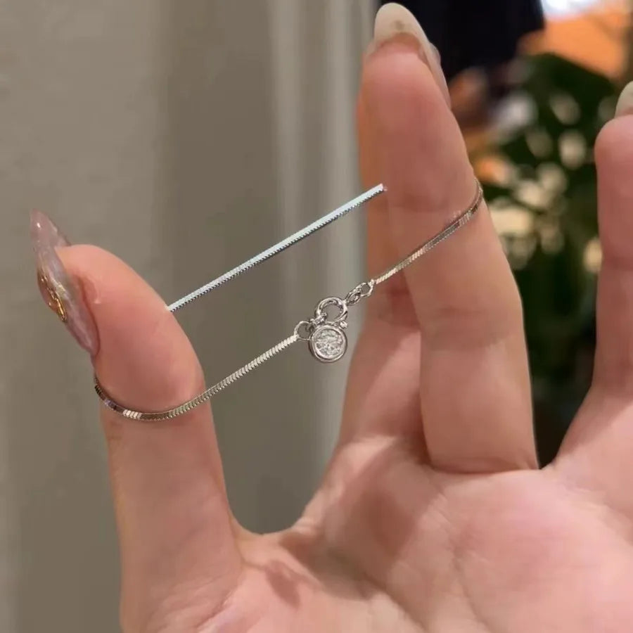 18K Gold Plated Sterling Silver Bubble Diamond Bracelet White gold