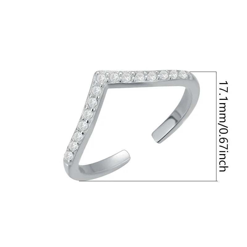Sterling Silver V-Shaped Adjustable Toe Ring