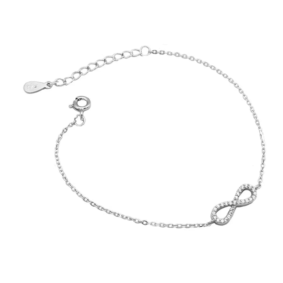 Sterling Silver Infinity Anklet for Women