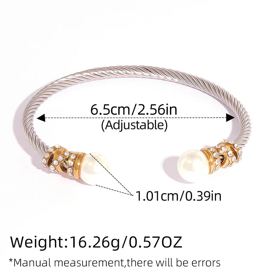 18K Gold Plated Stainless Steel Open Bangle