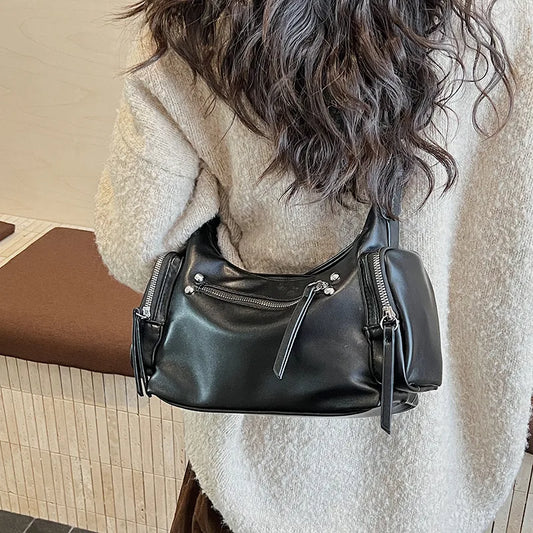 Retro Multi-Pocket Shoulder Bag with Tassel - Smiling Maria - Everything For Women
