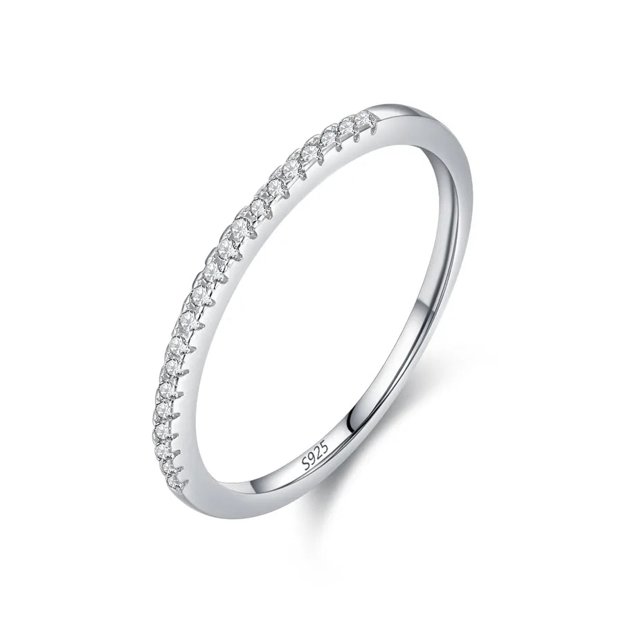 925 Sterling Silver Zircon Ring for Women Silver 925 Silver