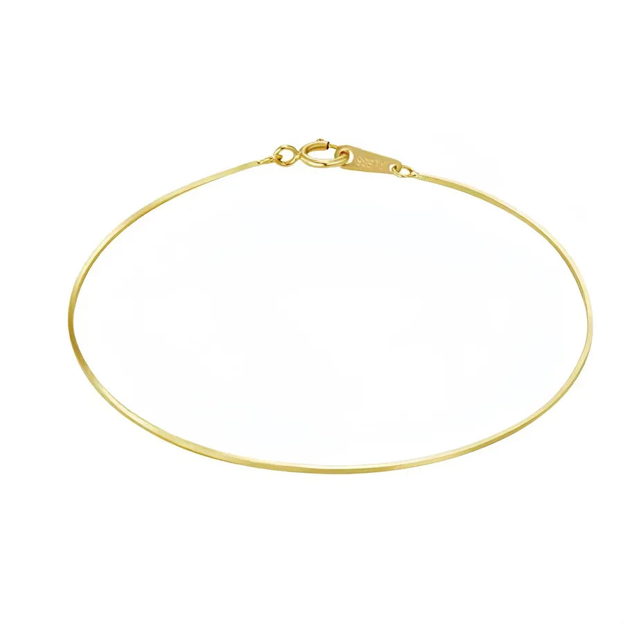 14K Gold Plated Sterling Silver Snake Chain Bracelet
