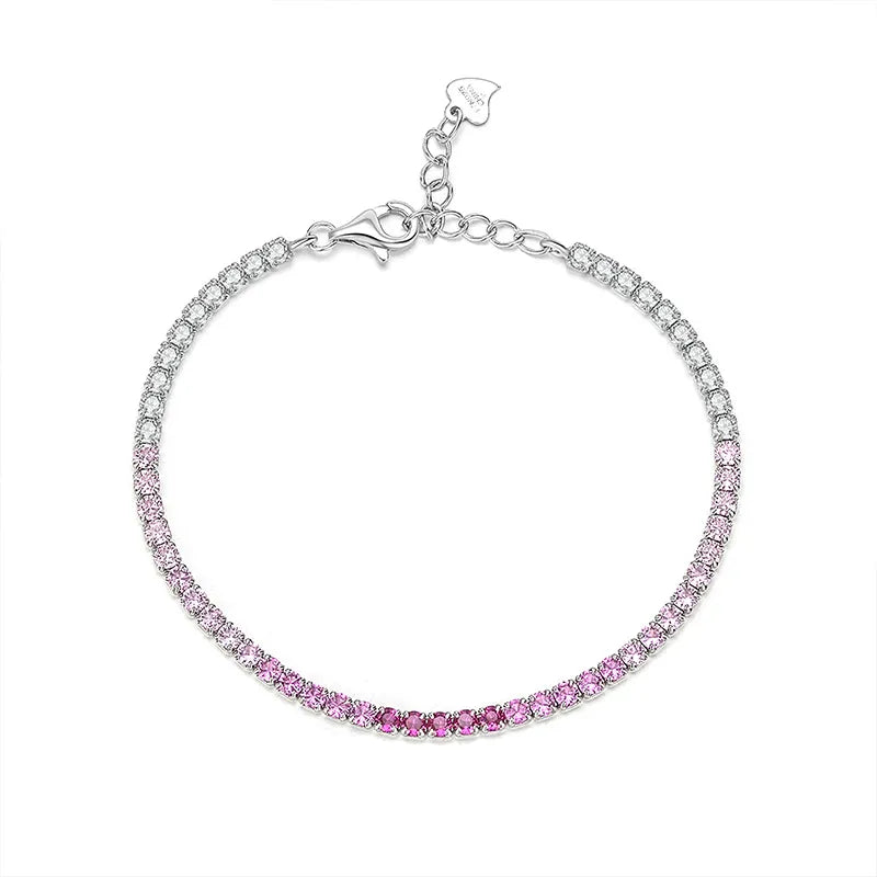 925 Silver Zircon Tennis Bracelet – Unisex