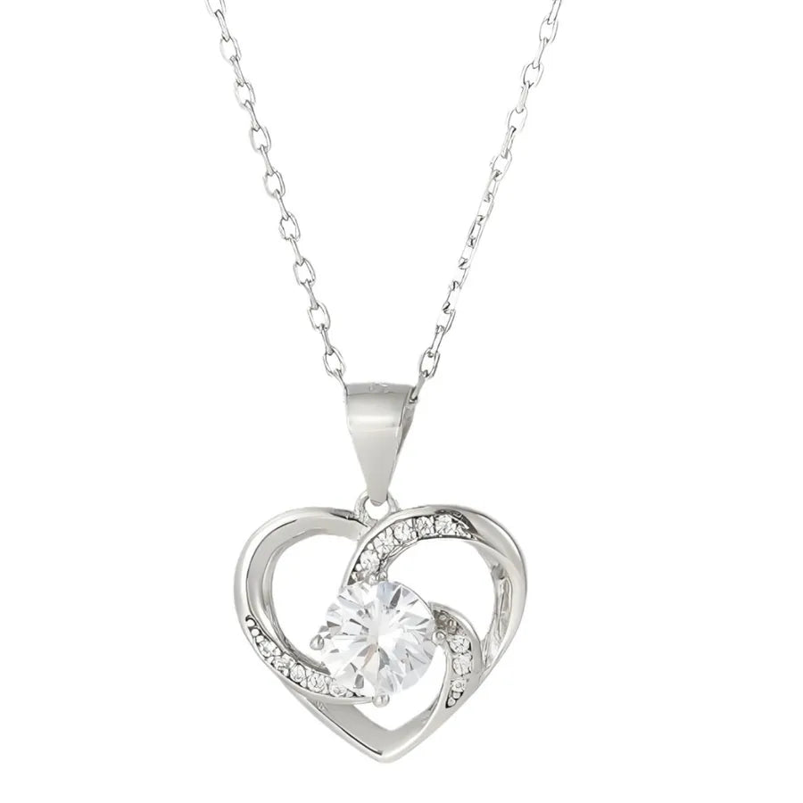 Sterling Silver Heart Pendant Necklace for Women