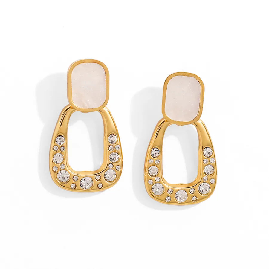18K Gold Plated Starry U-Shaped Earrings