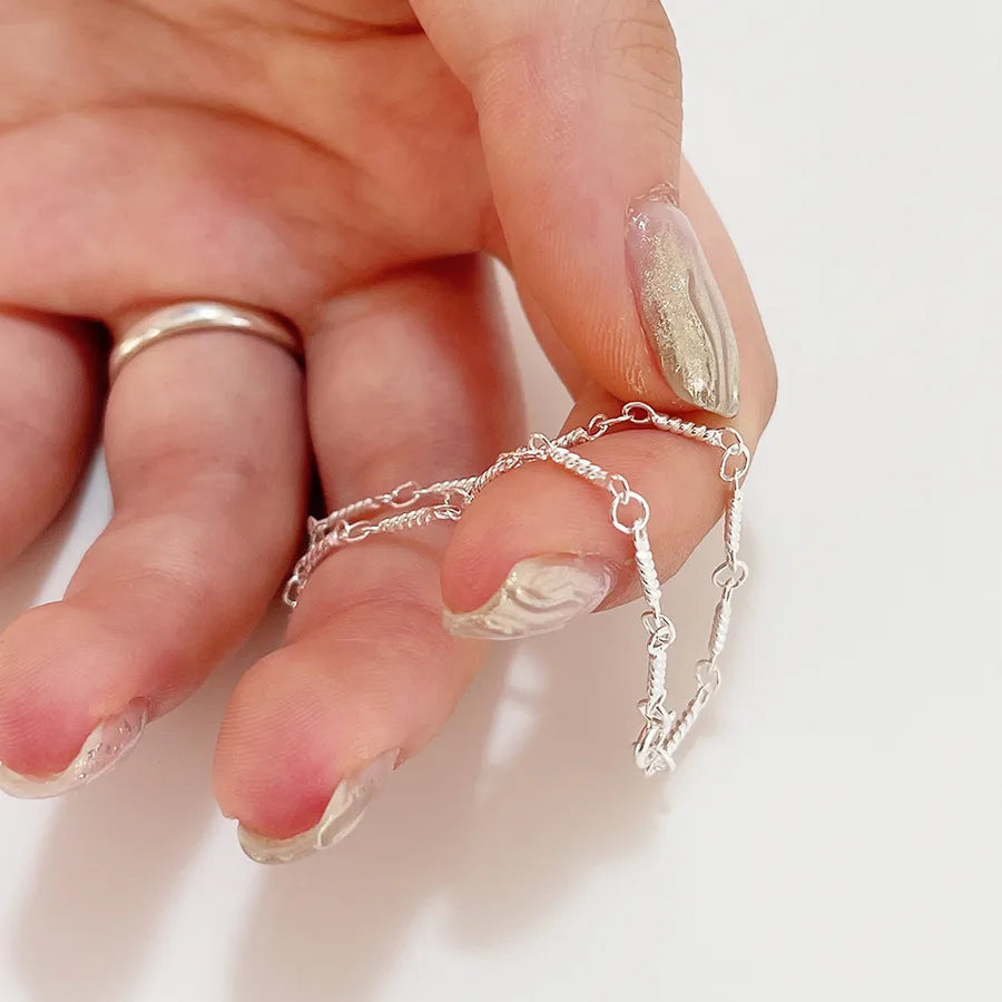 S925 Sterling Silver Twisted Cuff Bracelet