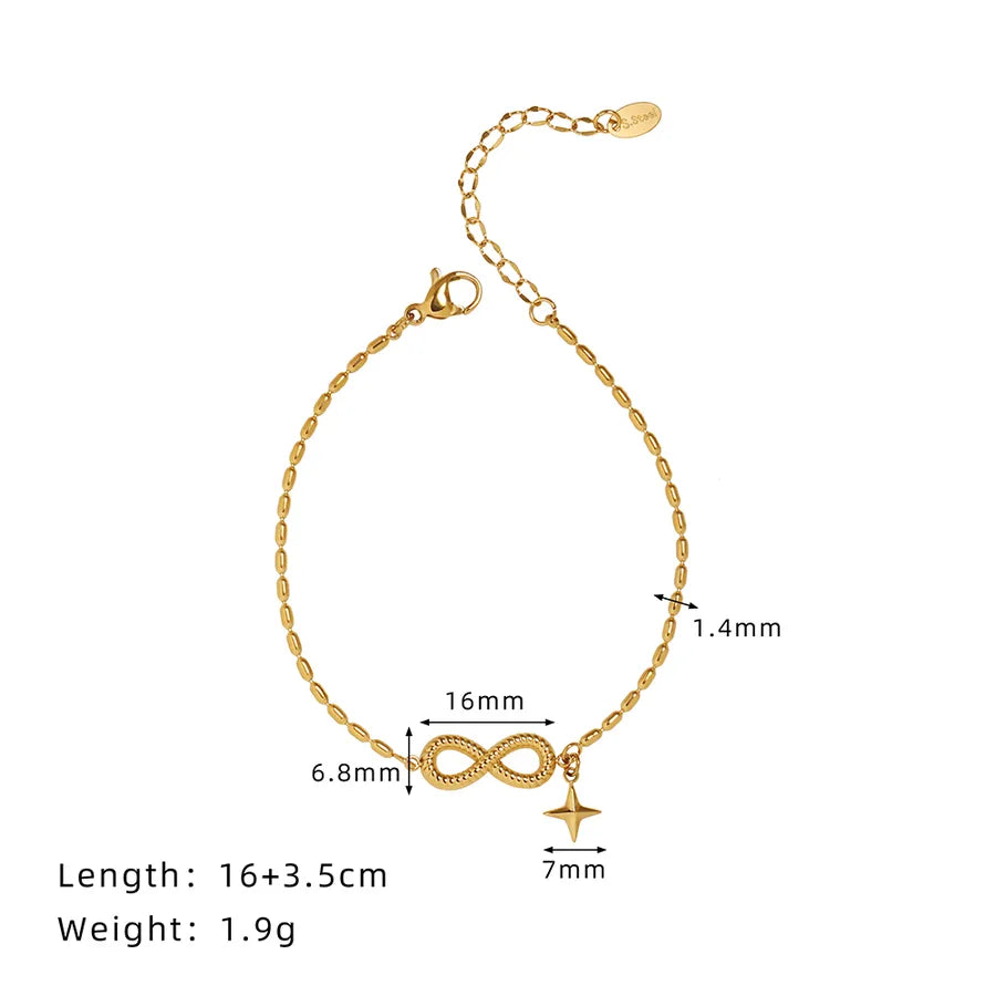 Gold Infinity Star Anklet for Women Bracelets
