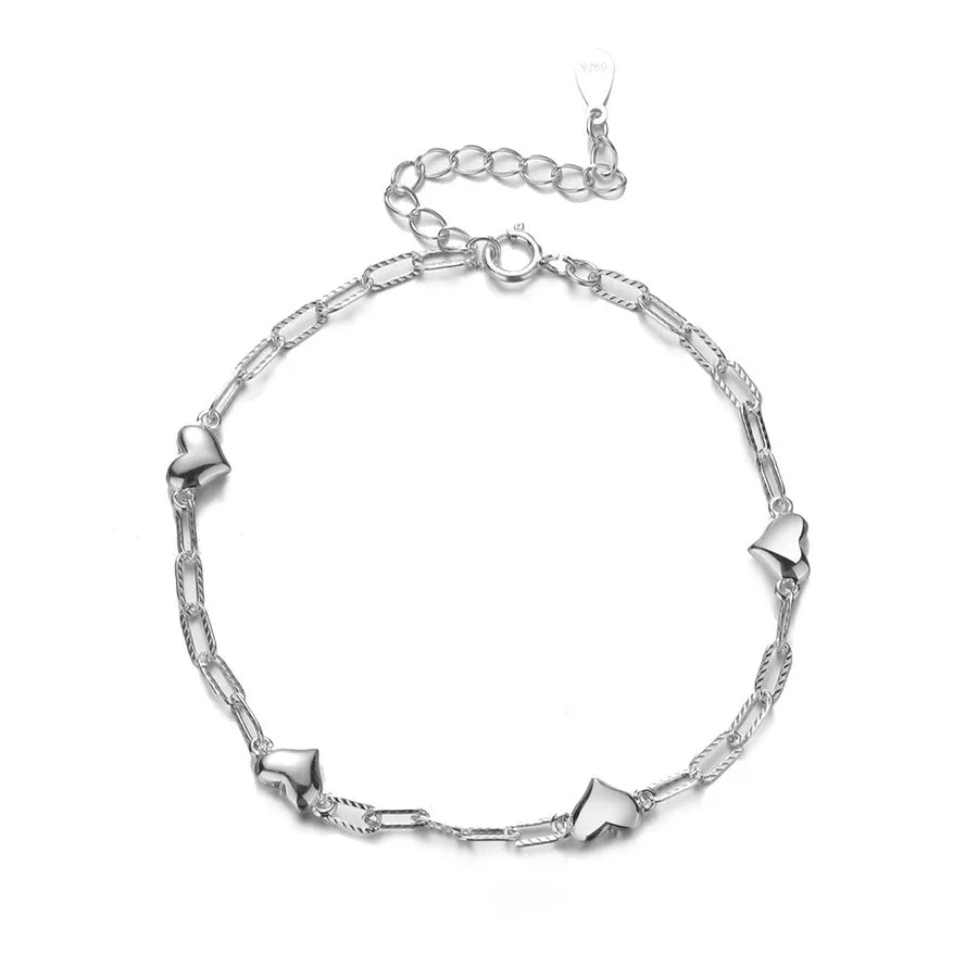 Sterling Silver Heart Bracelet for Women
