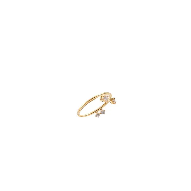 18K Gold Plated Titanium Steel Geometric Ring