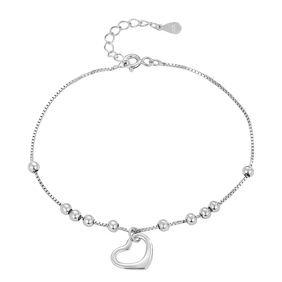 Sterling Silver Heart Bracelet for Women
