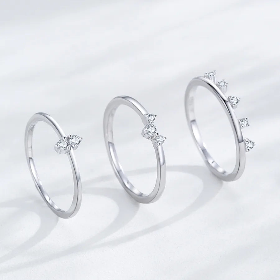 Sterling Silver Mini Crown Ring for Women