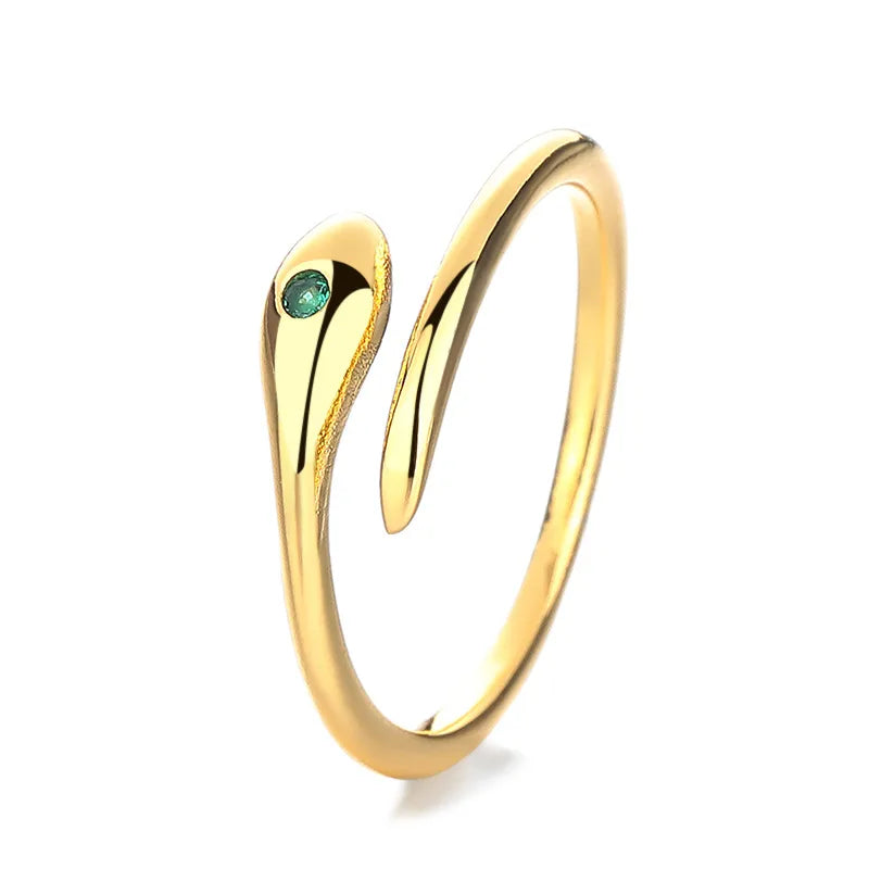 Sterling Silver Snake Ring for Women