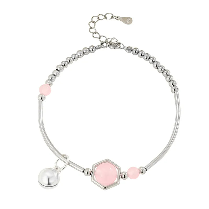 Sterling Silver Crystal Bell Bracelet