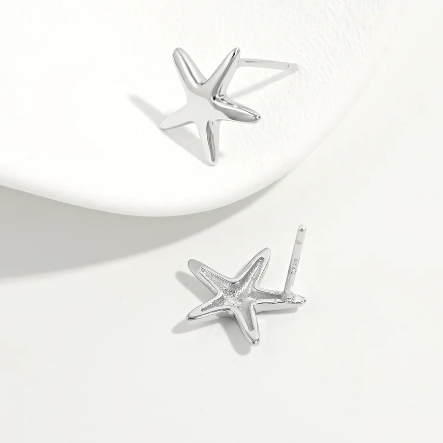 925 Sterling Silver Star Stud Earrings