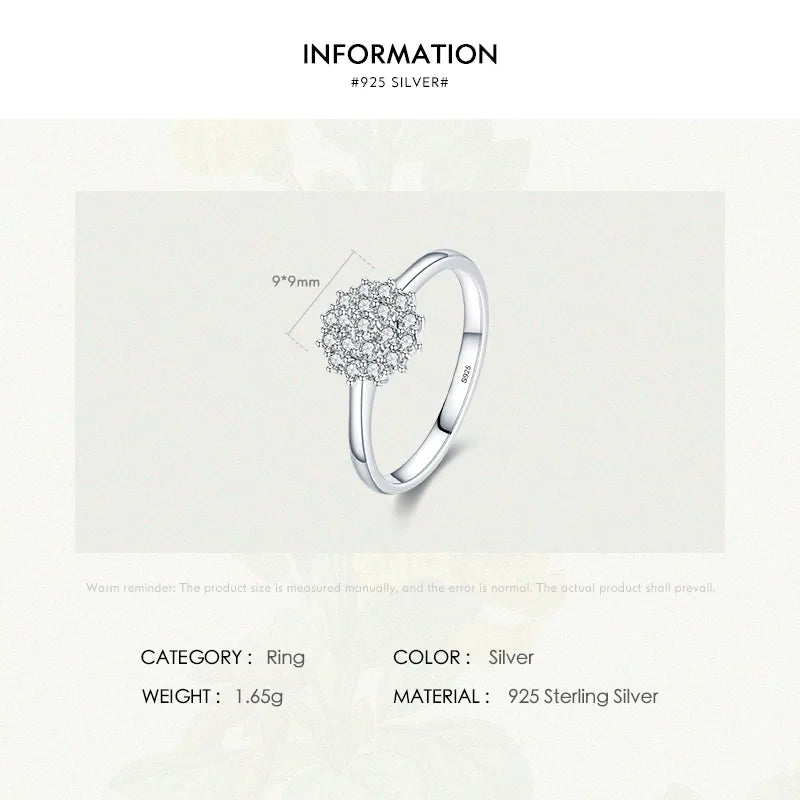 925 Sterling Silver Zircon Ring for Women RHR1121 925 Silver