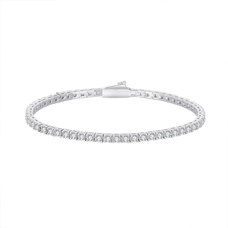 Sterling Silver Zircon Tennis Bracelet