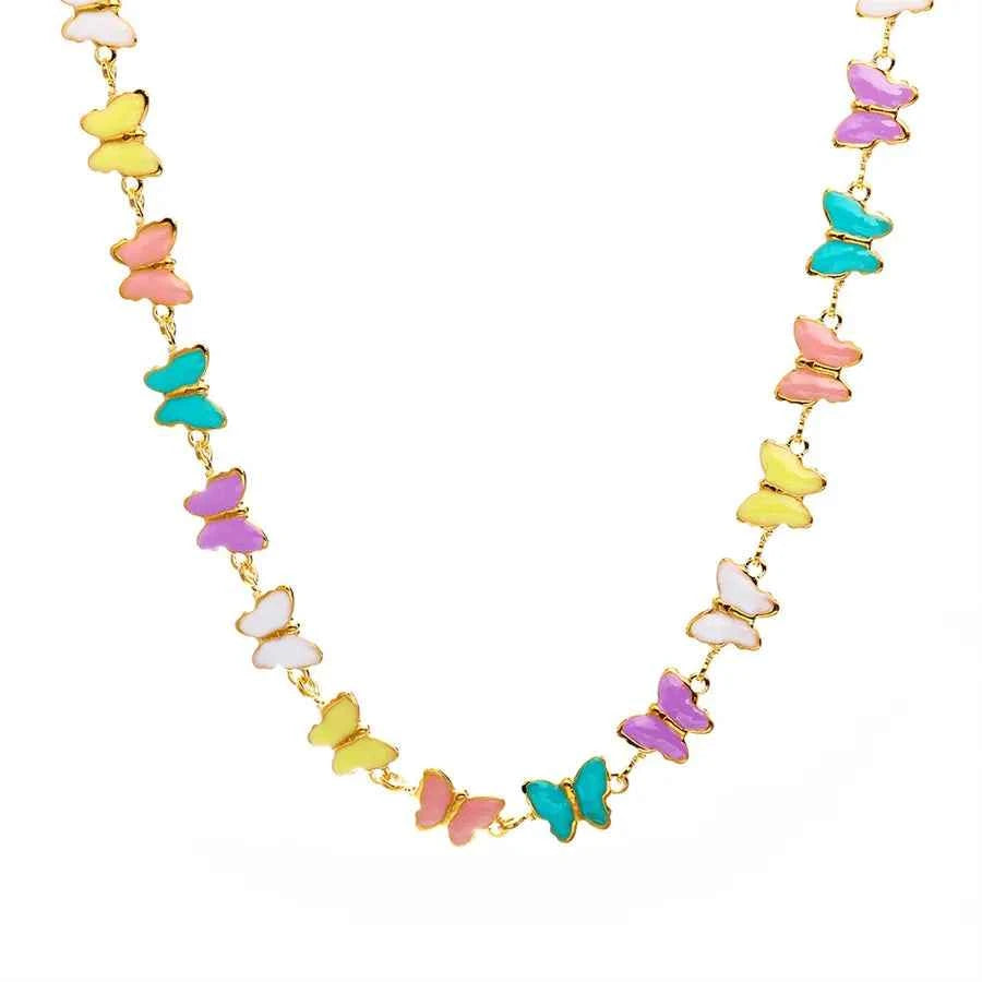 Gold Butterfly Necklace – 18K Plated Titanium Steel