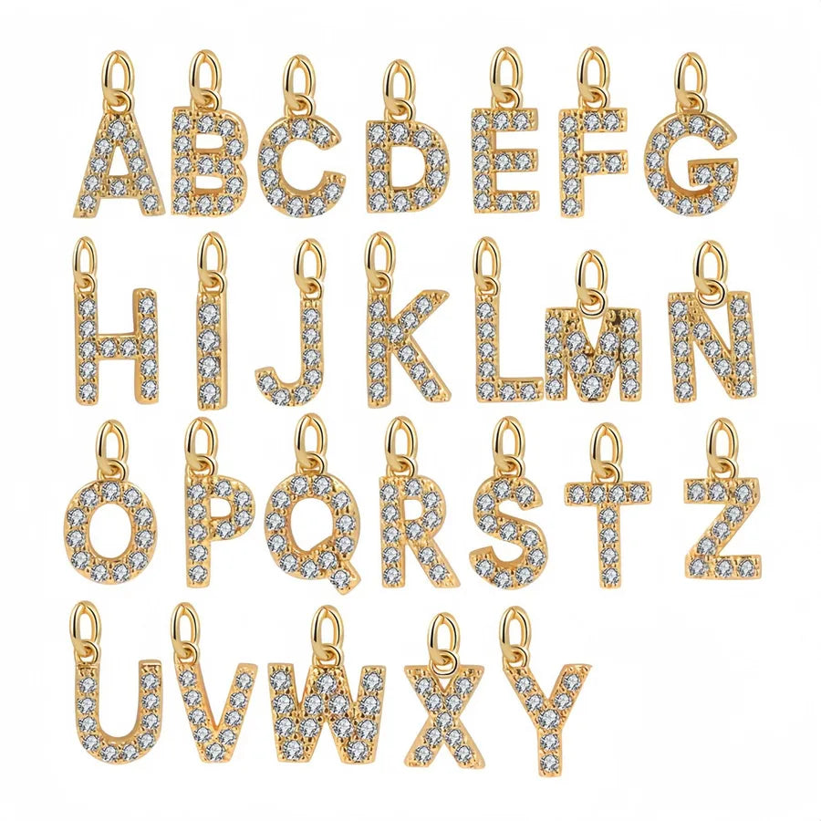 925 Silver Double Heart Letter Necklace for Women 18K Gold