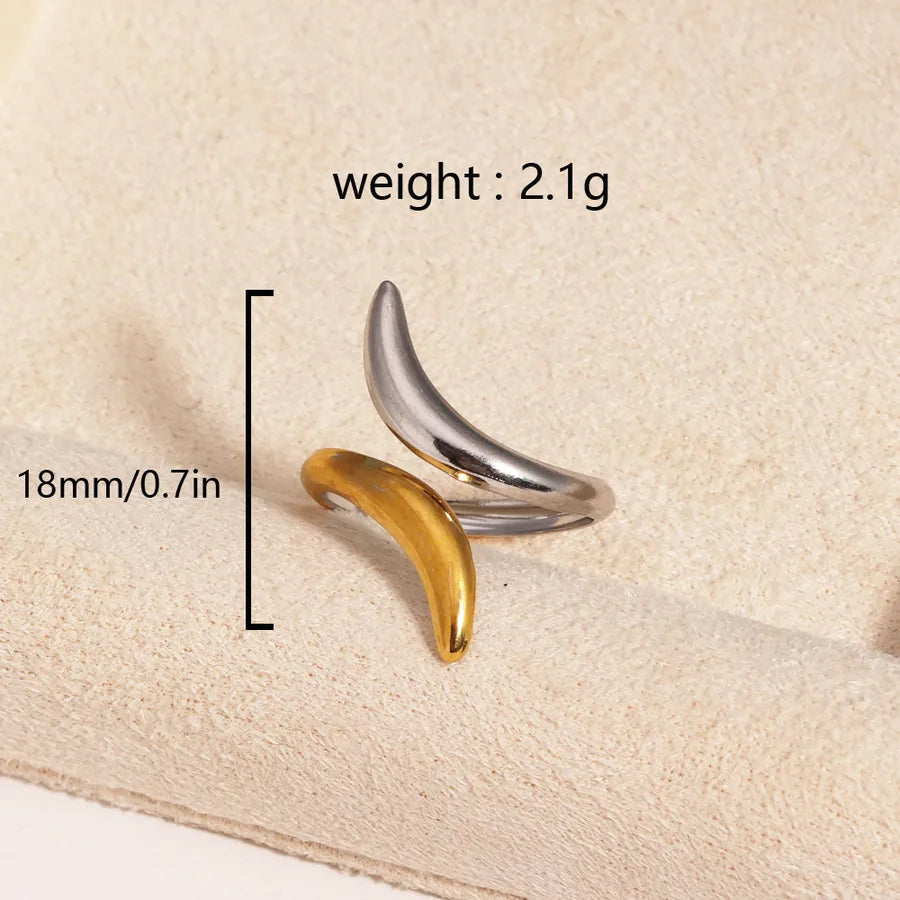 Unisex Adjustable Stainless Steel Leaf Ring Style 12