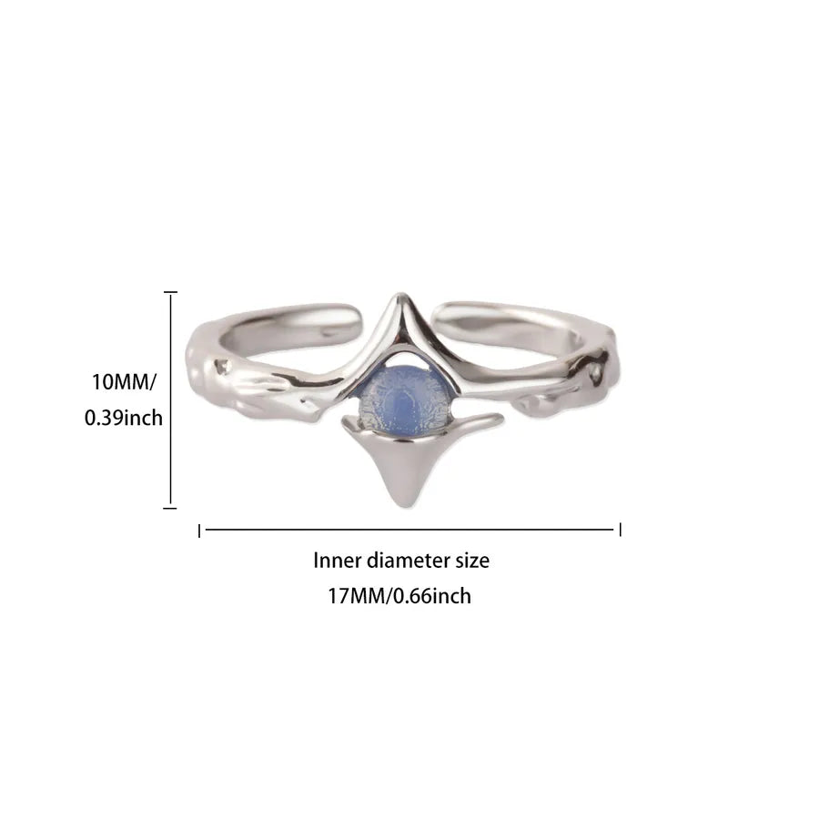 Gold Plated Geometric Zircon Open Ring Platinum 2