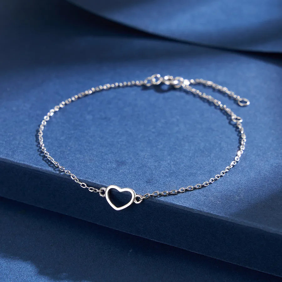 925 Silver Heart Bracelet with Gold & Silver Plating Silver