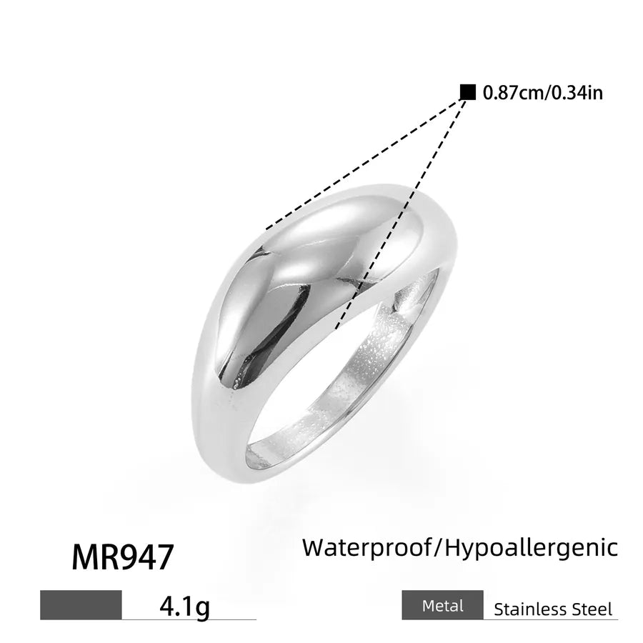 Retro Geometric Titanium Steel Ring