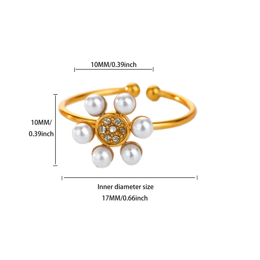 Gold Plated Cross & Star Ring for Women Average Size Multicolor JZ7809G