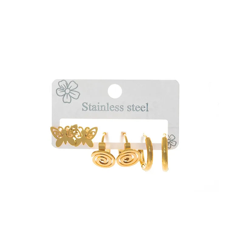 Elegant Butterfly Stainless Steel Earrings